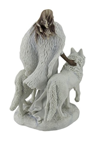 Estatua Snow Wolves y Mistress Veronese Design Winter Guardians miniatura 3