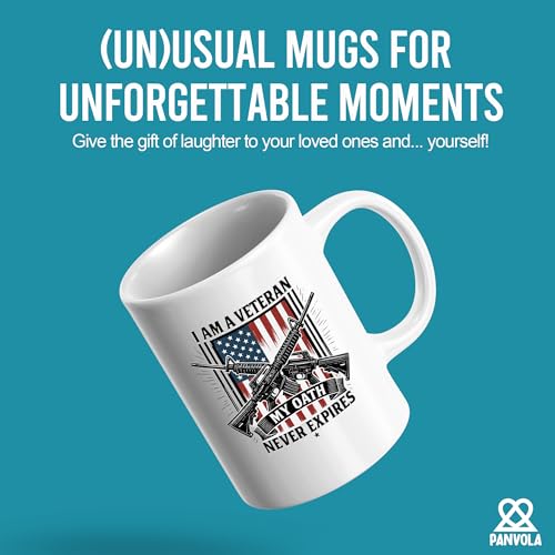 Taza de cerámica para veteranos 11 oz blanca miniatura 2