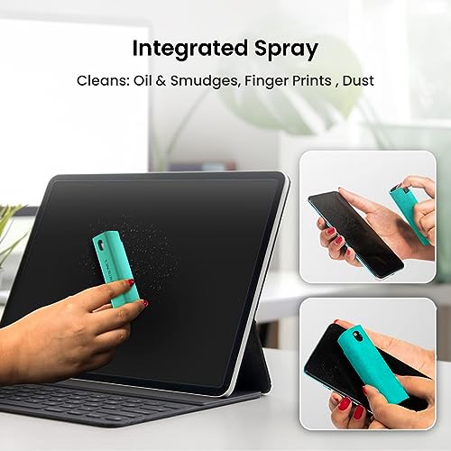 Image of Portronics Swipe 2 Screen Cleaner & Duster with Refillable Spray Bottle, Chemical Free for Monitors & Laptop Screen, Smartphones & Tablets(Green)