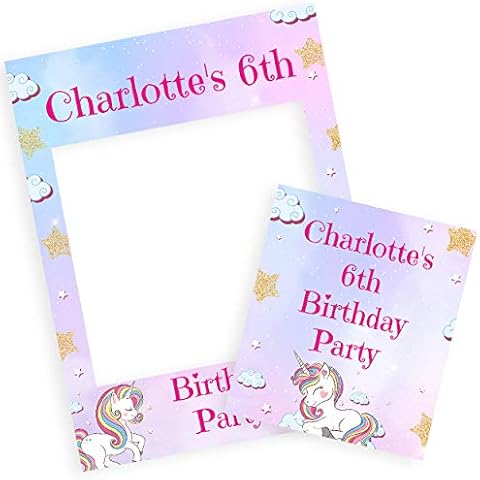 Paper Themes Personalised Birthday Selfie Frame Party Photo Booth Props Prop Frames for Selfies and Decorations at Kids Parties for Memories Posts on Instagram or Facebook Cover