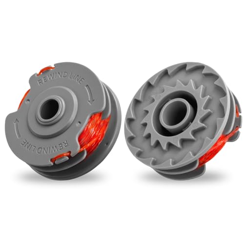 BESPOTCL 2PCS Replacement Strimmer Spools Compatible with Flymo Contour XT Power/Revolution/Mini Trim Grass Trimmer Strimmer Spool Wire Double Autofeed Upgrade Line