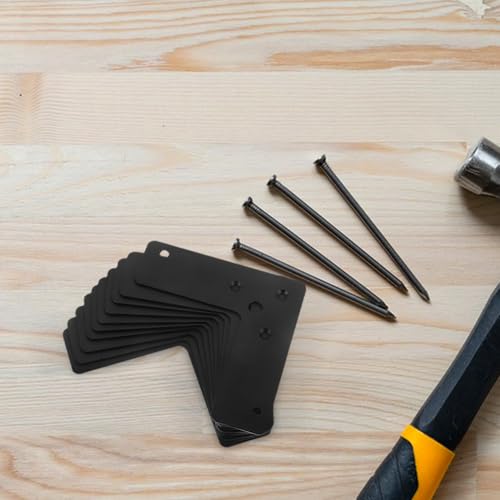 Équerres plates pour réparer une bibliothèque bois pack 10 supports noirs - 5