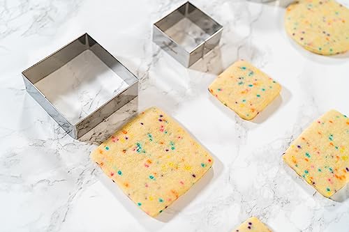 Bakerpan Stainless Steel Square Cookie Cutter Shapes (2 Inch & 3 Inch) #TOP5