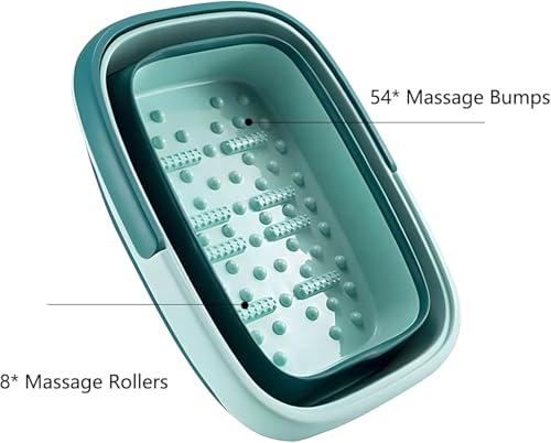 Spa plegable para pies 15L con asa plástico verde miniatura 7