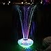 LanBlu Schwimmender Springbrunnen mit Unterwasser Lichtshow, Aufladbar Batteriebetriebener Pool Wasserfontäne mit Farbwechsellicht, 6 Lichtmodi, Fontäne für Pool, Teich, Whirlpool, Badewanne