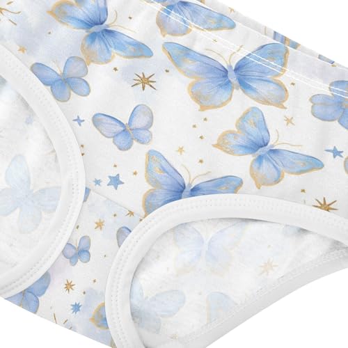 Wusikd Butterflies Girls' Underwear Cotton Stars Girls Briefs Soft Toddler Underwear 2T4