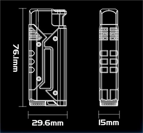 Briquet metálico recargable con llama jet cortaviento miniatura 6