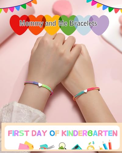 Rainbow Bracelets for Back to School Mommy and Me Mom Daughter Kindergarten Preschool Gifts2