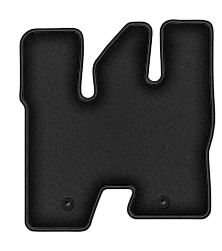 Wielganizator Durban Tapis conducteur en Velours pour véhicule Utilitaire BYD ETP3 à partir de 2023, 1 pièce, Noir, Dessous en Caoutchouc