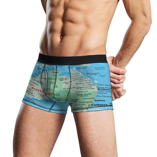 Maps of Mongolia Men's Underwear Breathable Boxer Briefs Pajama Sleep3