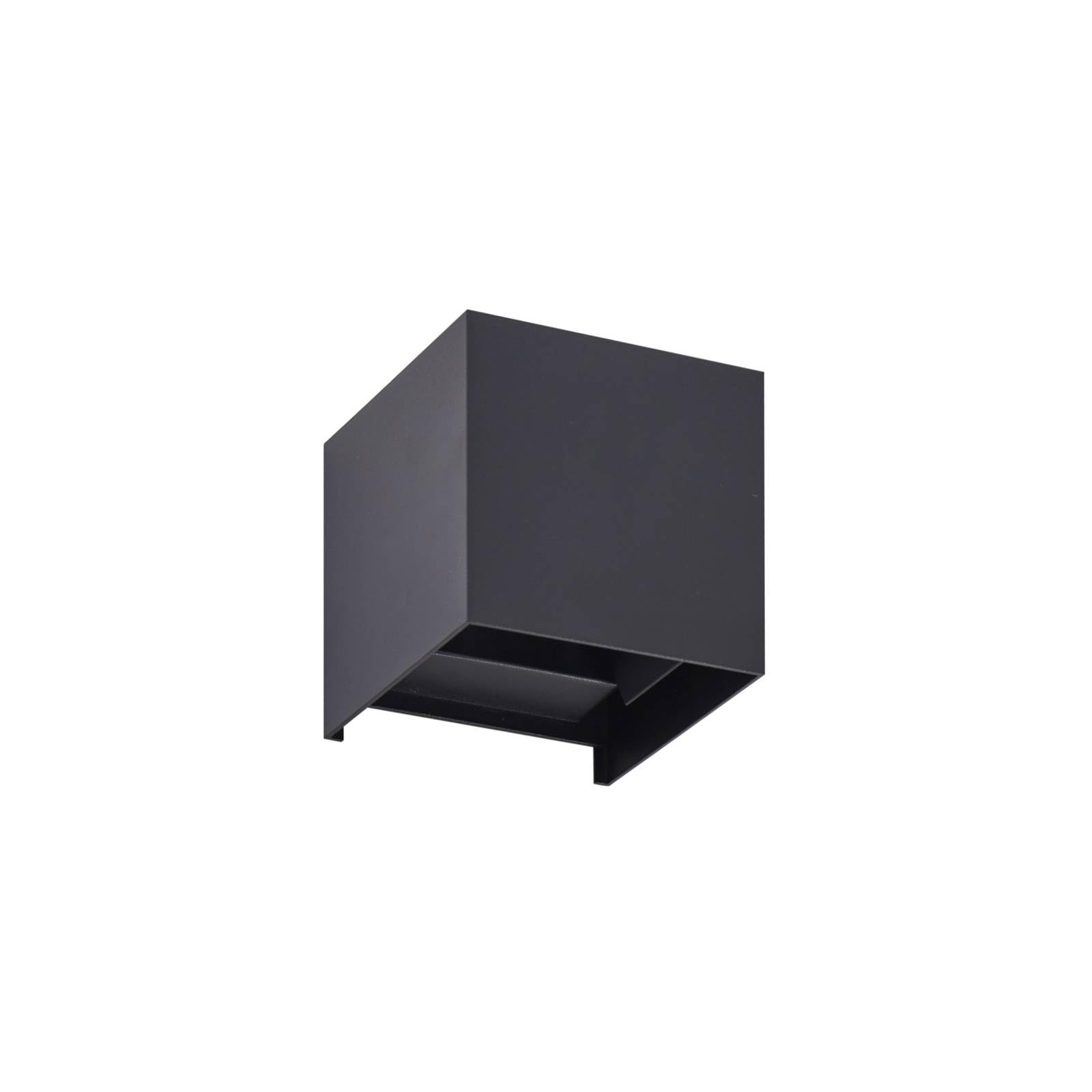 Lindby LED Outdoor Wall Light Nivar (Modern) in Black Made of Metal (1 Light Source,) from wall lamp for Exterior/Interior Walls, House Terrace und Balcony