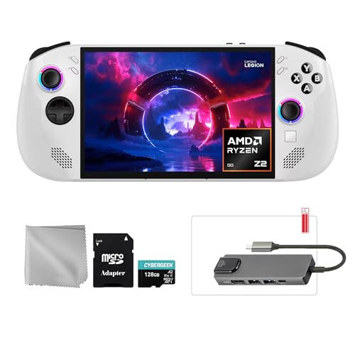 Image of Lenovo Legion Go S 2TB SSD AMD Ryzen Z2 Go CPU Gaming Handheld 8-inch Touchscreen 120Hz, Win11, White, Mytrix Hub, 128GB MicroSD Card, 4 Accessories: 5 in 1 Bundle
