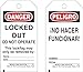 Brady - 133493 - Lockout Tag, Polyester, Locked Out Do Not Operate, 5 3/4 in x 3 in, 1 EA
