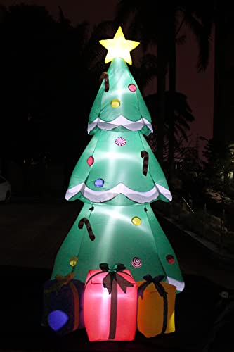 12 Foot Tall Huge Christmas Tree With Star And Gift Boxes Lighted Blowup Party Decoration For Outdoor Indoor Home Family Garden Yard Prop #TOP2