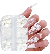 Nail Charms,3d Nail Art Blumen 90PCS Rose Kamelie Nagel Dekoration Acryl Kleine Nagel Blumen Weiß...