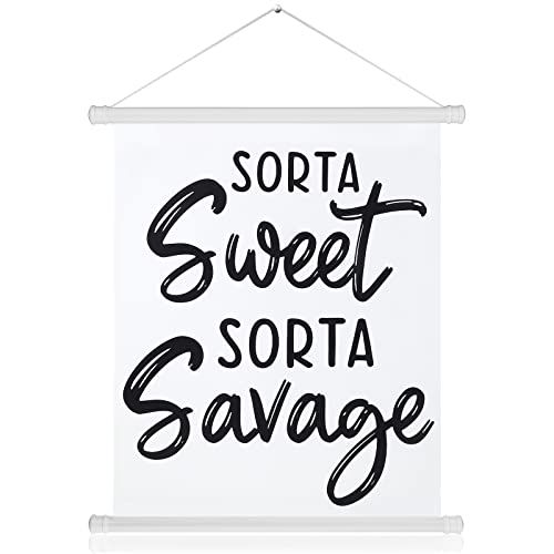 Spakon Teenager Girl Room Decor Sorta Sweet Sorta Savage Sign Aesthetic Hanging Stuff Cute Room Minimalist Wall Decor Bedroom Porch Aesthetic Decorations for Teen Girls