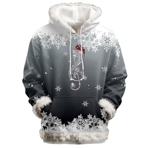 Weihnachtspulloverdamen Fleece Gefütterter Ugly Christmas Pullover...