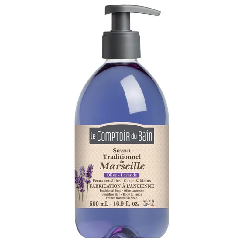 Le Comptoir du Bain Extra Gentle Olive Lavender Marseille Soap 500ml