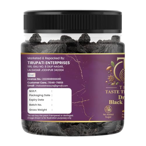 Image of The Taste Treasure Premium Black Raisins 500g | Seedless Kali Kishmish