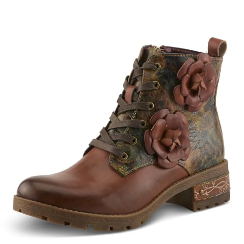 Spring Step L'Artiste Martinela Heeled Booties Floral Appliqué