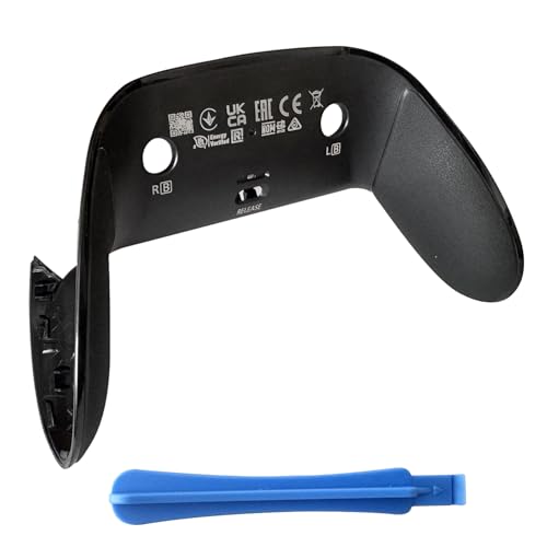 Rückabdeckung für PS5 DualSense Edge Controller reparieren Ersatzgehäuse mit weicher Gummigriffauflage CD Steckdesign zur Behebung von Abblättern und Vergilbung Schwarz 1 pcs Player CD-Player