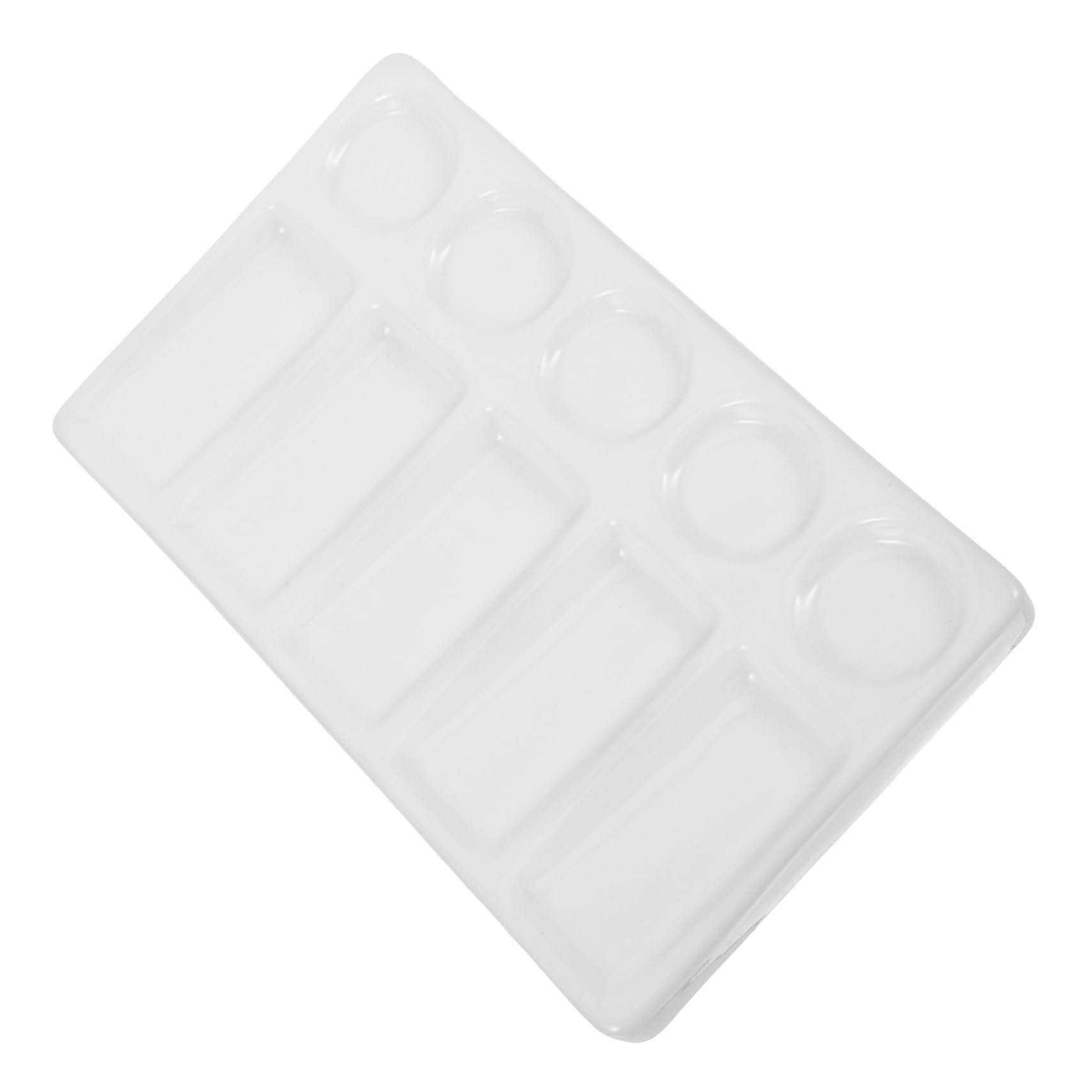 Palette Rectangulaire 10 Puits en Plastique, Blanche