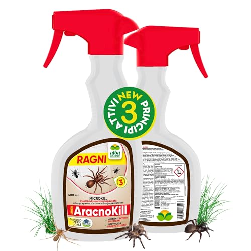 Albagarden - Insetticida Ragni e Insetti - Repellente A Rapida Azione - Multinsetto Contro Scarafaggi Formiche Cimici Zanzare Mosche Pulci - Interno Ed Esterno - Spray 500 ml