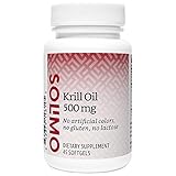 Amazon Brand - Solimo Krill Oil 500mg (115mg Omega 3 Fatty Acids), 45 Softgels, 45-Day Supply
