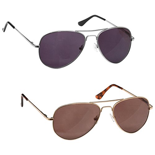La Compañía Gafas De Lectura Plata Y Oro Lectores De Sol Valor Pack 2 UV400 Hombres Mujeres SS8-89 +1,50
