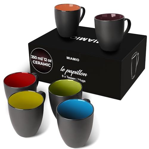 Set de 6 Mugs de Piedra Para Café 12 Onzas Le Papillon miniatura 1