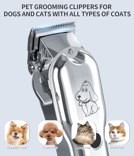 KAEFUYS Hundeschermaschine IPX7 Wasserdichtes Schermaschine Hund Katze Professionelles Hundeschermaschinen-Set Geeignet für Katzen Hunde Kaninchen etc.