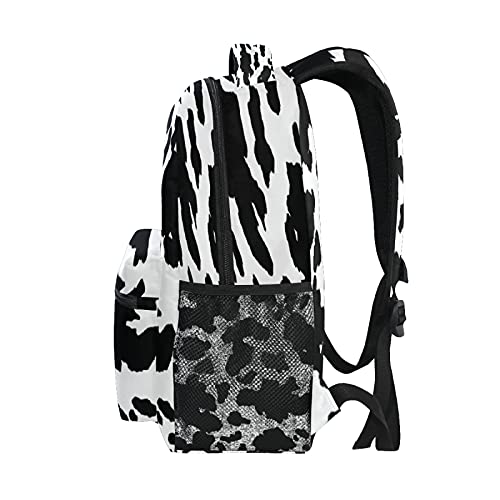 Black Animal Cow Print School Backpack For Teen Girls Boys Lightweight Student Backpack Travel Bookbag Laptop Casual Daypack #TOP5