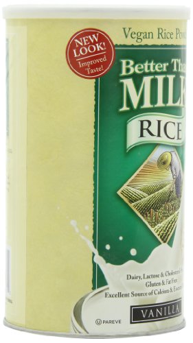 Better Than Milk Vegan Beverage Mix, Rice Milk Powder, Vanilla Flavor, 21.4-Ounce Canisters, 2-Pack