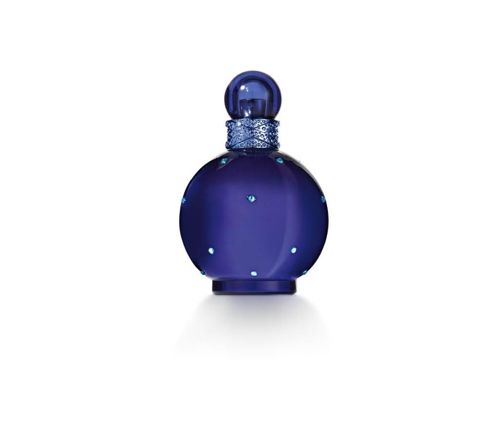 Britney Spears Midnight Fantasy 100 ml, Eau de Parfum para Mujer | Fragancia Floral Ambarina y Afrutada, Notas de Ciruela Exótica, Iris Aterciopelado y Ámbar, Frasco de Vidrio Azul Medianoche