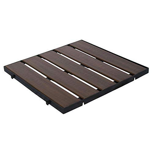 Deck injetado em madeira plástica 50 x 50 cm ipê - In Brasil