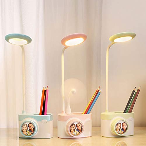 Lampa biurkowa Led ładowana na usb ściemnianie kontaktowe regulacja lampa stołowa dla dzieci dzieci czytanie nauka nocna sypialnia salon (różowy) LED