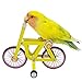 QBLEEV Bird Intelligence Training Toyï¼ŒParrot Puzzle Bicycle Toy for Small Medium Birdï¼ŒParrot Educational Table Top Trick Prop Toyï¼ŒBird Foot Talon Toy for African Grey Cockatoo Eclectus Conures