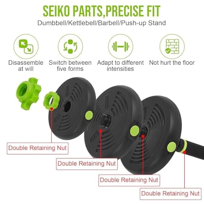 4-in-1 Adjustable Dumbbell Set 66Lbs, Home Gym Weights Set Converts to Barbell/Kettlebell/Push-Up Stand, Non-Slip Ergonomic Grips, Iron-Sand Filled, Compact for Men & Women