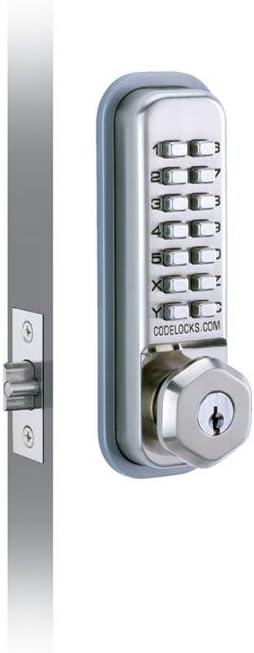 Codelocks 0255 SS CL255 Key Override Mechanical Lock, PVD Stainless Steel