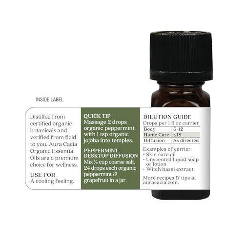 Aceite Esencial Orgánico de Menta Aura Cacia 0.25 Fl Oz miniatura 6