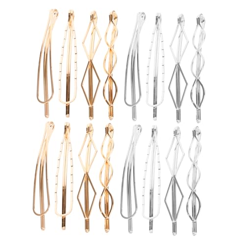 Pince à cheveux simple en métal MAGICLULU lot de 64 barrettes géométriques pour femme