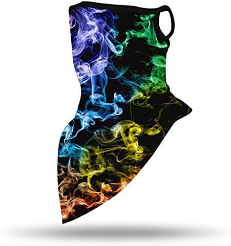 Colorful Cool Unisex Biker Face Mask, Rave Bandana, Neck Gaiter, Scarf, Summer Balaclava for Dust Wind UV Protection