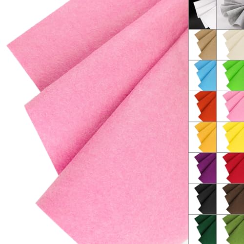 Image of IONTACH 36 inch X 36 inch Pink Stiff Felt Fabric 1.2mm Thick