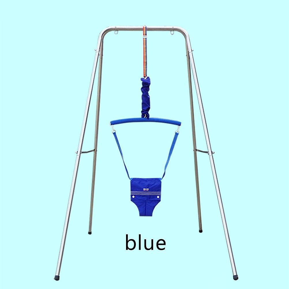 Springstuhl, Stoffhöhe, Indoor-Trainingsgerät für Babys von 6 bis 24 Monaten, Rosa, Blau, geeignet zum Aufhängen, 1,8 m Höhe, Rosa