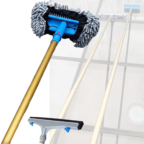 Perche télescopique extensible pour lavage de vitres extérieures et vérandas - 2