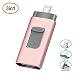 Produktbild BWHTY 3-in-1-USB-3.0-Flash-Laufwerk, U-Disk-Memory-Stick-Speicheradapter USB-Flash-Laufwerk 128G fuuml;r iPhone, Android-Handy, Laptop und Computer