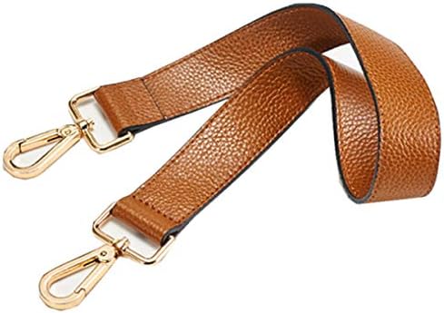 HOUTBY Replacement Purse Strap Leather for Shoulder Handbags Bag Buckles DIY 24.80" (Brown)