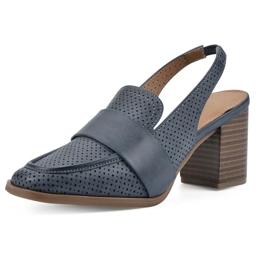 Image of WHITE MOUNTAIN Women's Vocality Loafer Style Block Heel