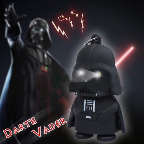 Fsale Luminous Sound Darth Vader LED Key Chain Black