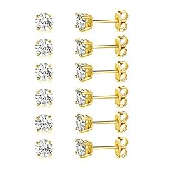 Yellow gold-7mm-6 pairs